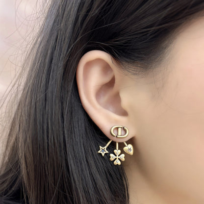 Pendientes Colgantes de Flor Vintage