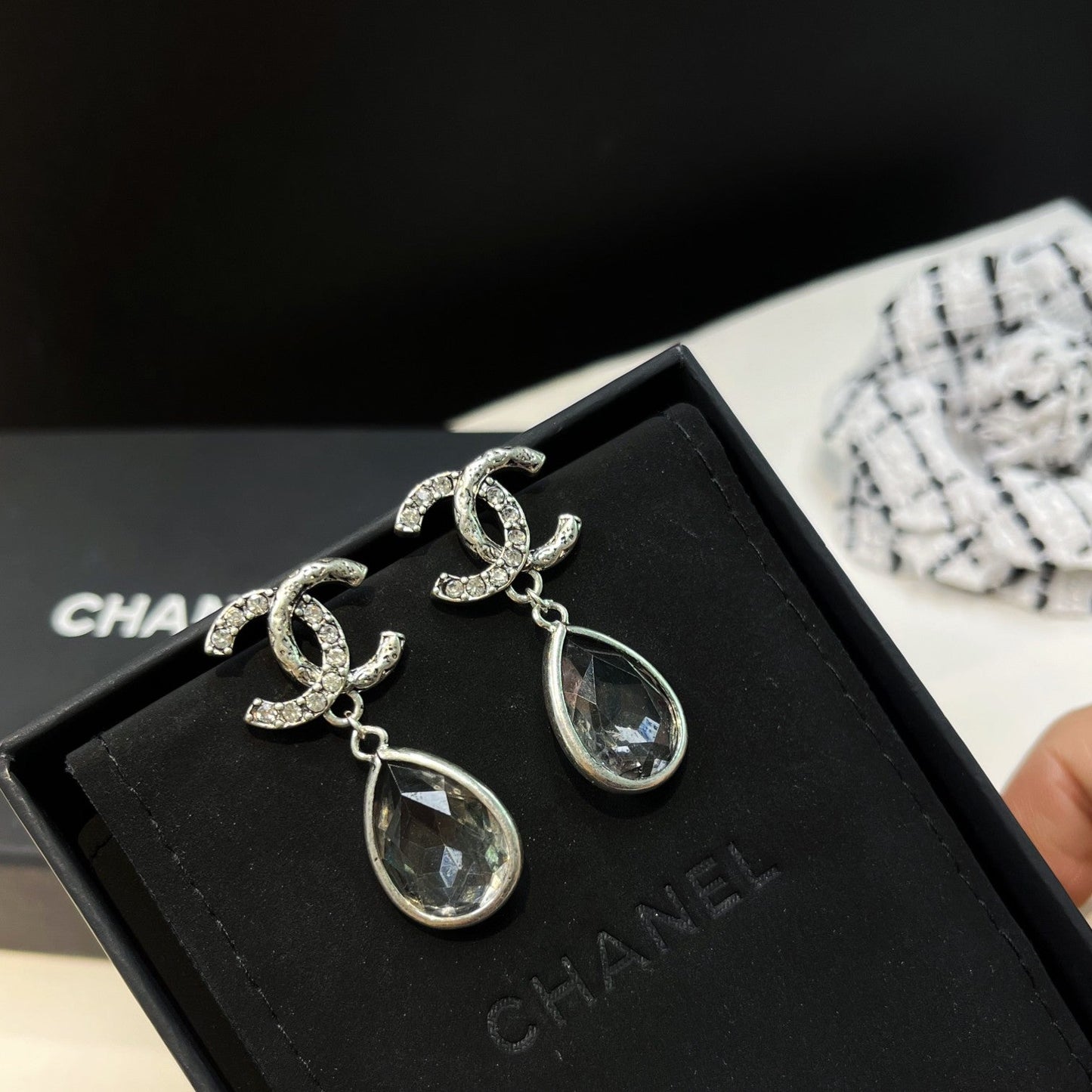 Boucles d'oreilles pendantes en cristal Tempérament