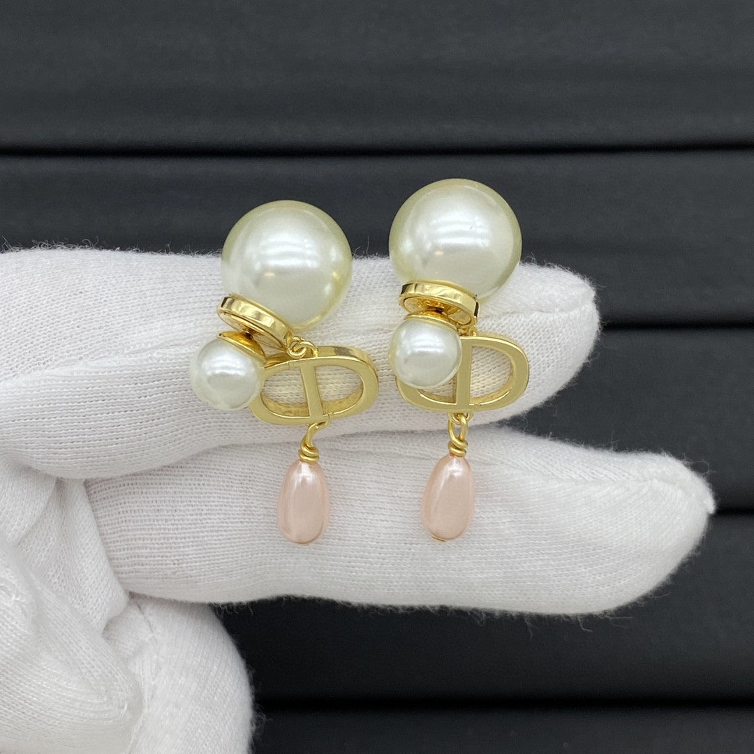 Boucles d'oreilles pendantes Perle Goutte d'eau