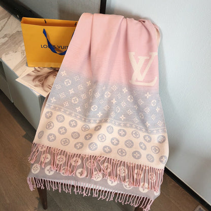 Foulard Monogram en cachemire à couleurs dégradées