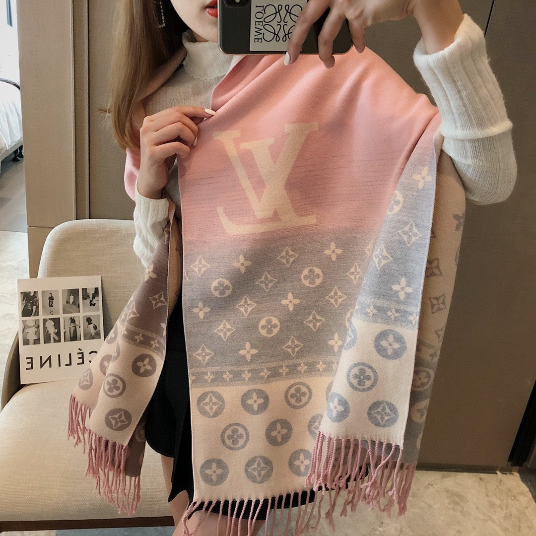 Foulard Monogram en cachemire à couleurs dégradées