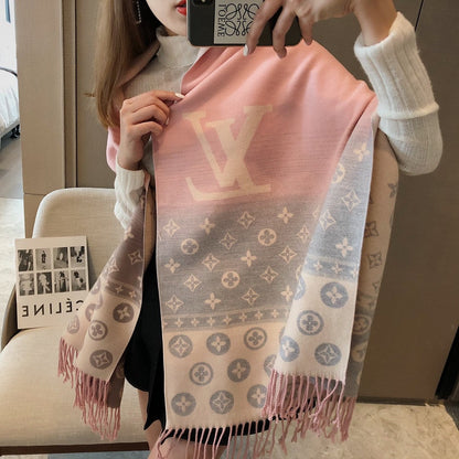 Foulard Monogram en cachemire à couleurs dégradées