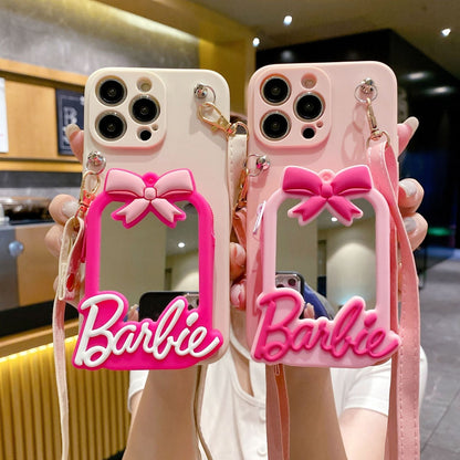 Estuche monedero tipo bandolera con espejo