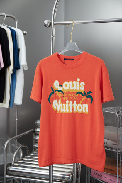 T-shirt en tricot motif cocotiers