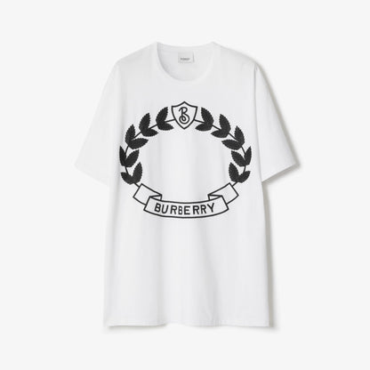 T-shirt en coton blason feuille de chêne