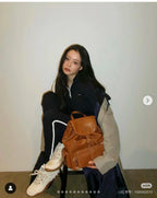 Minimalist Brown Leather Backpack | Small & Large Sizes 🤎