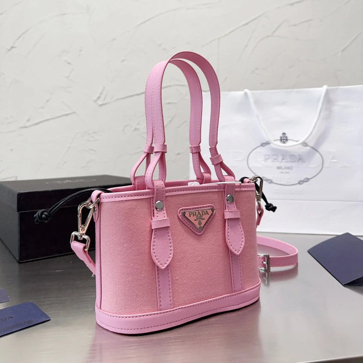 Triangular Logo Casual Handbag