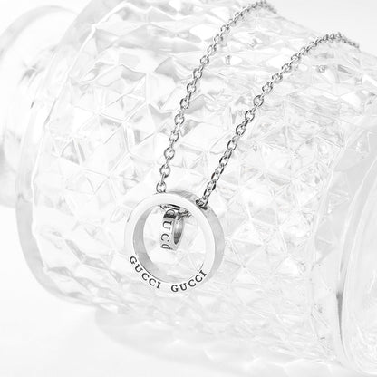 Creative Double Ring Necklace