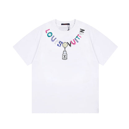 T-shirt imprimé lettres colorées