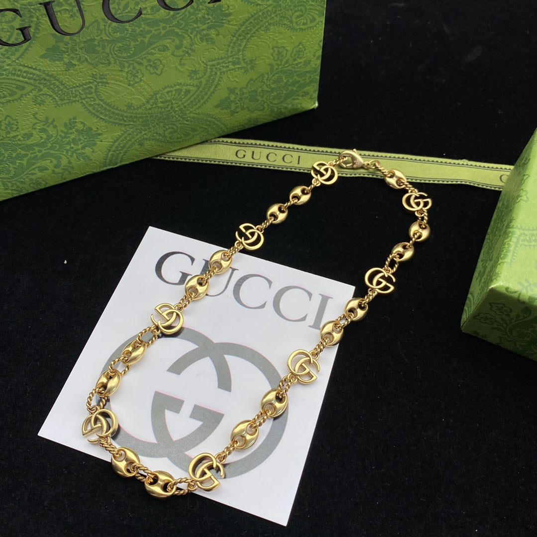 Fashion Logo Letter Stitching Necklace
