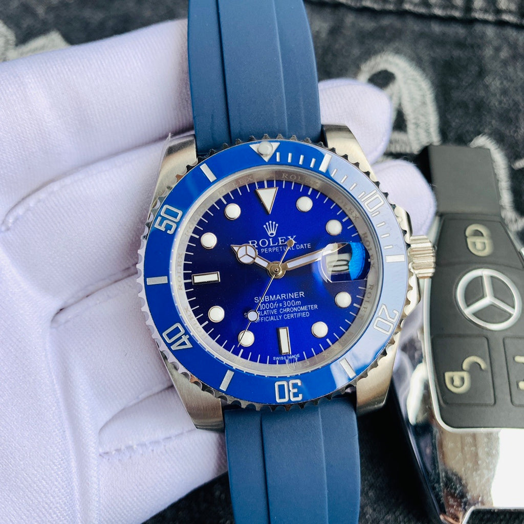 Men’s Stainless Steel Automatic Dive Watch – 3-Color Dial Collection, Sport Rubber Strap, Classic Diver Style