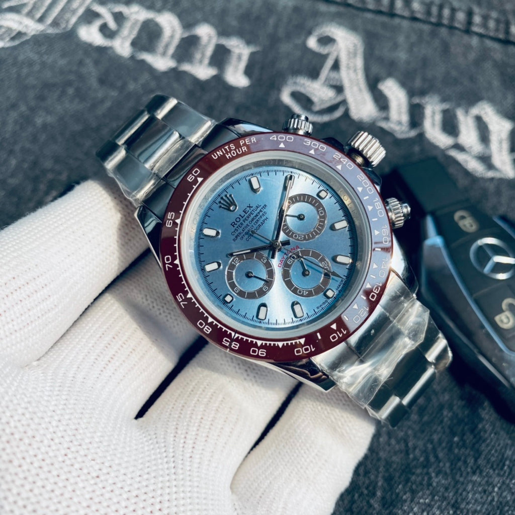 Premium Stainless Steel Mechanical Chronograph Watch 8 Color Options Classic Sport Luxury Style