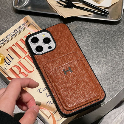 Estuche monedero con patrón de lichi