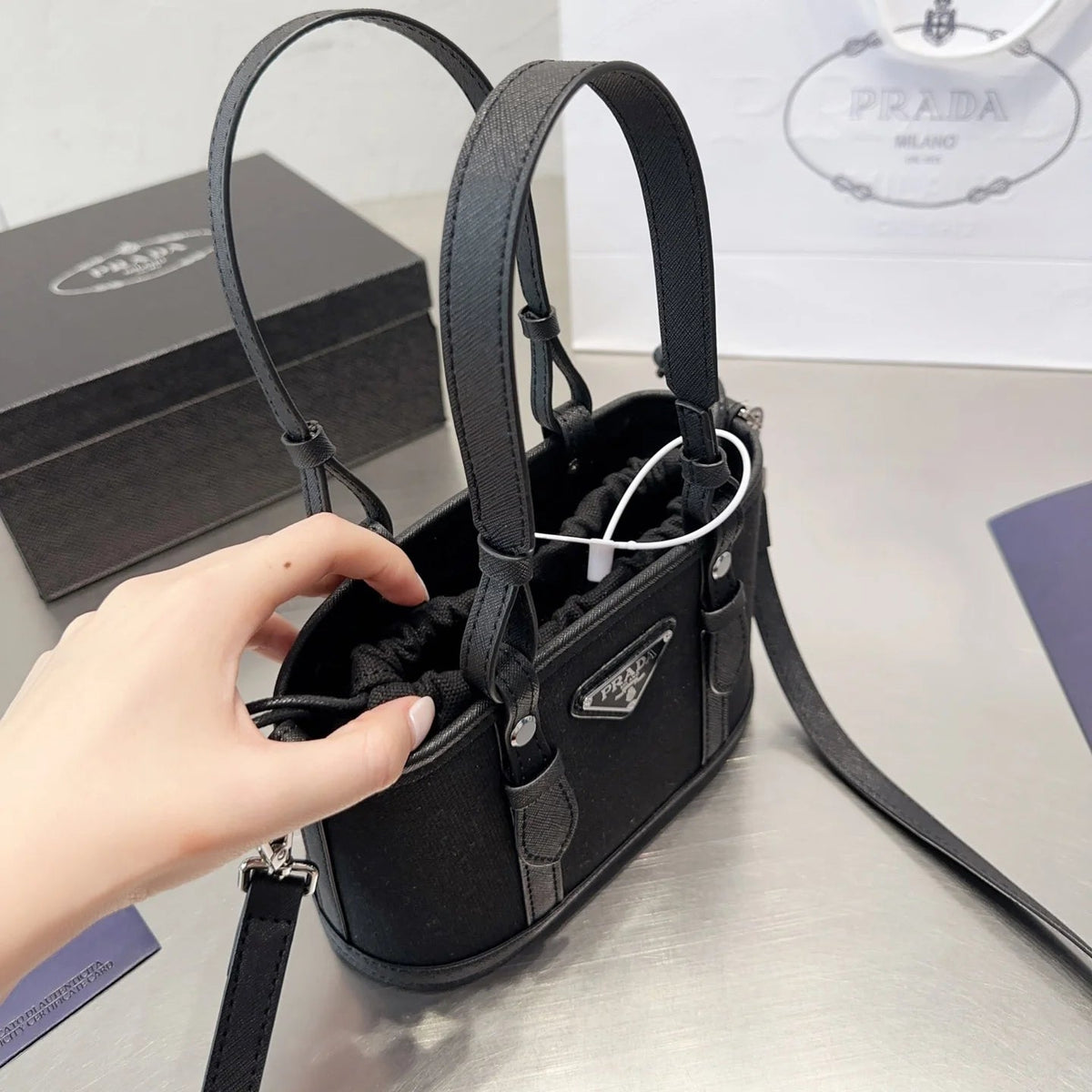 Triangular Logo Casual Handbag