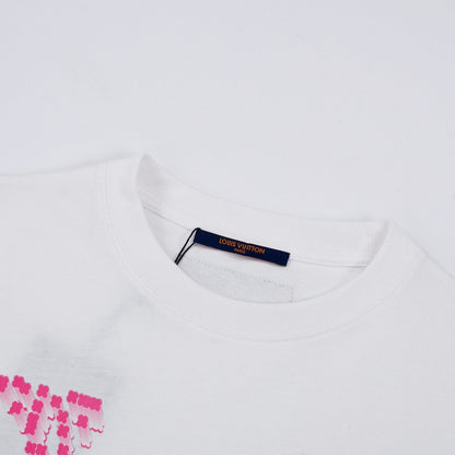 T-shirt rose imprimé classique