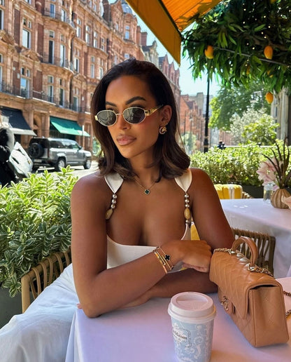 Nouvelles lunettes de soleil rétro en métal