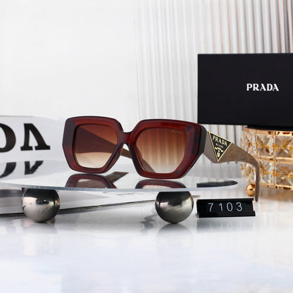 Polarized Sunglasses Personality Irregular Square Frame Sunglasses 7103