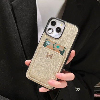 Estuche monedero con patrón de lichi