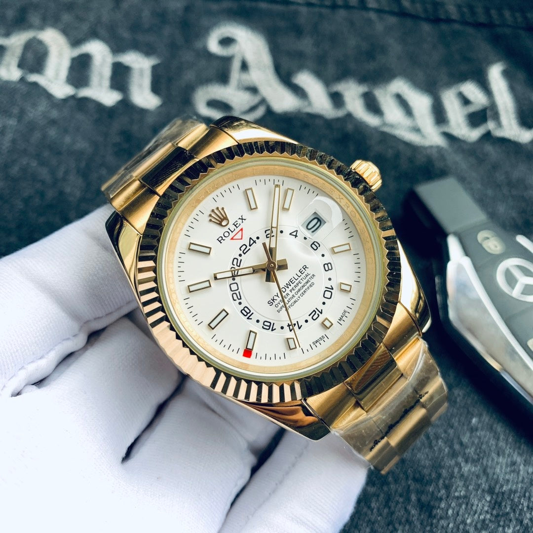 Premium Stainless Steel Mechanical Watch 9 Color Options Classic Luxury Style