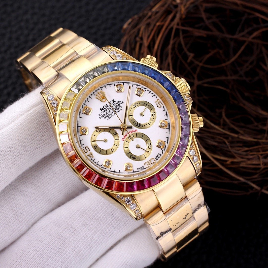 Premium Stainless Steel Mechanical Chronograph Watch 7 Color Options Classic Sport Luxury Style