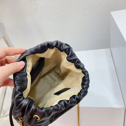 Wavy Bucket Chain Bag