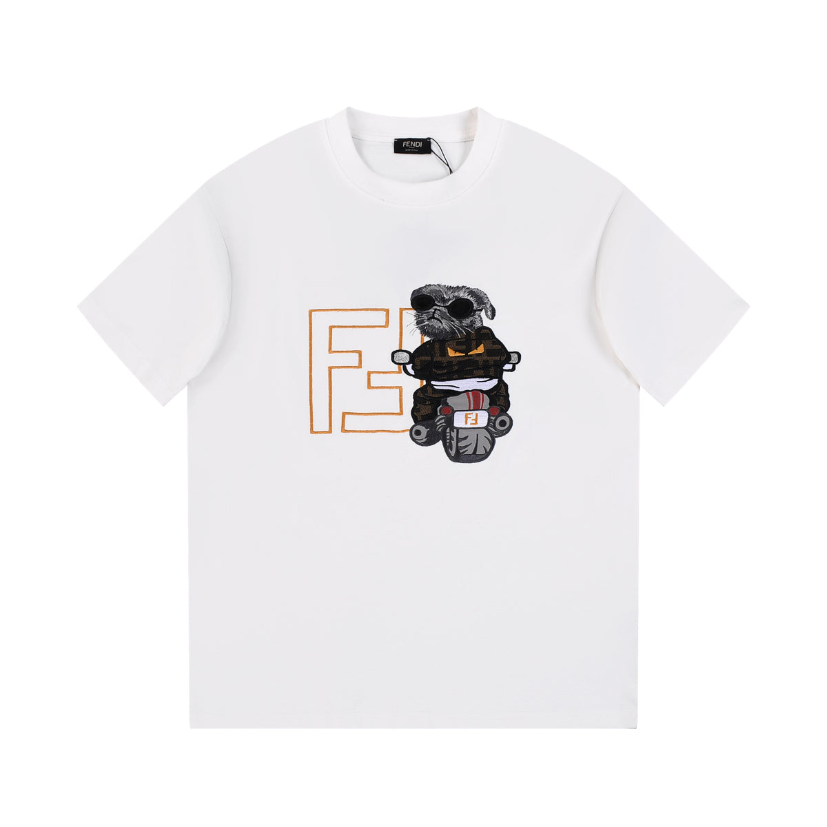 T-shirt imprimé Moto Ours