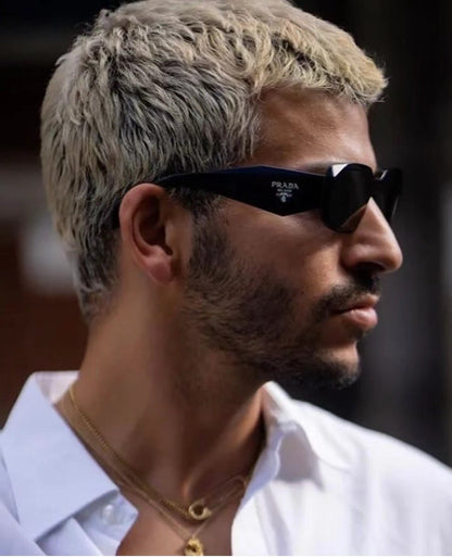 Lunettes de soleil polygonales rétro unisexe