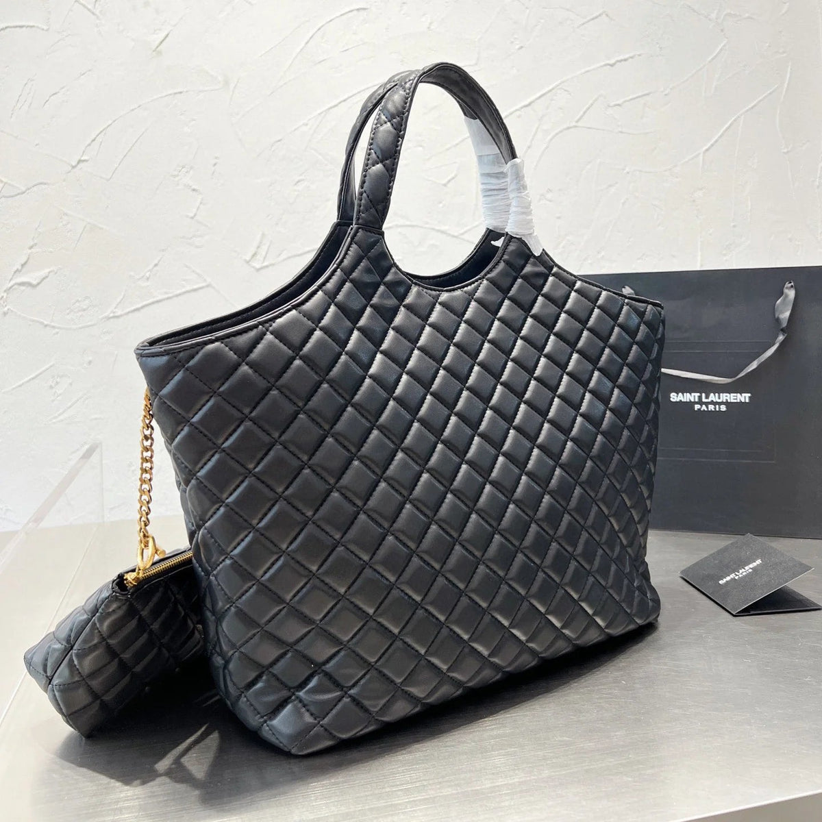 Gaby Quilted Textured Shopping Bag