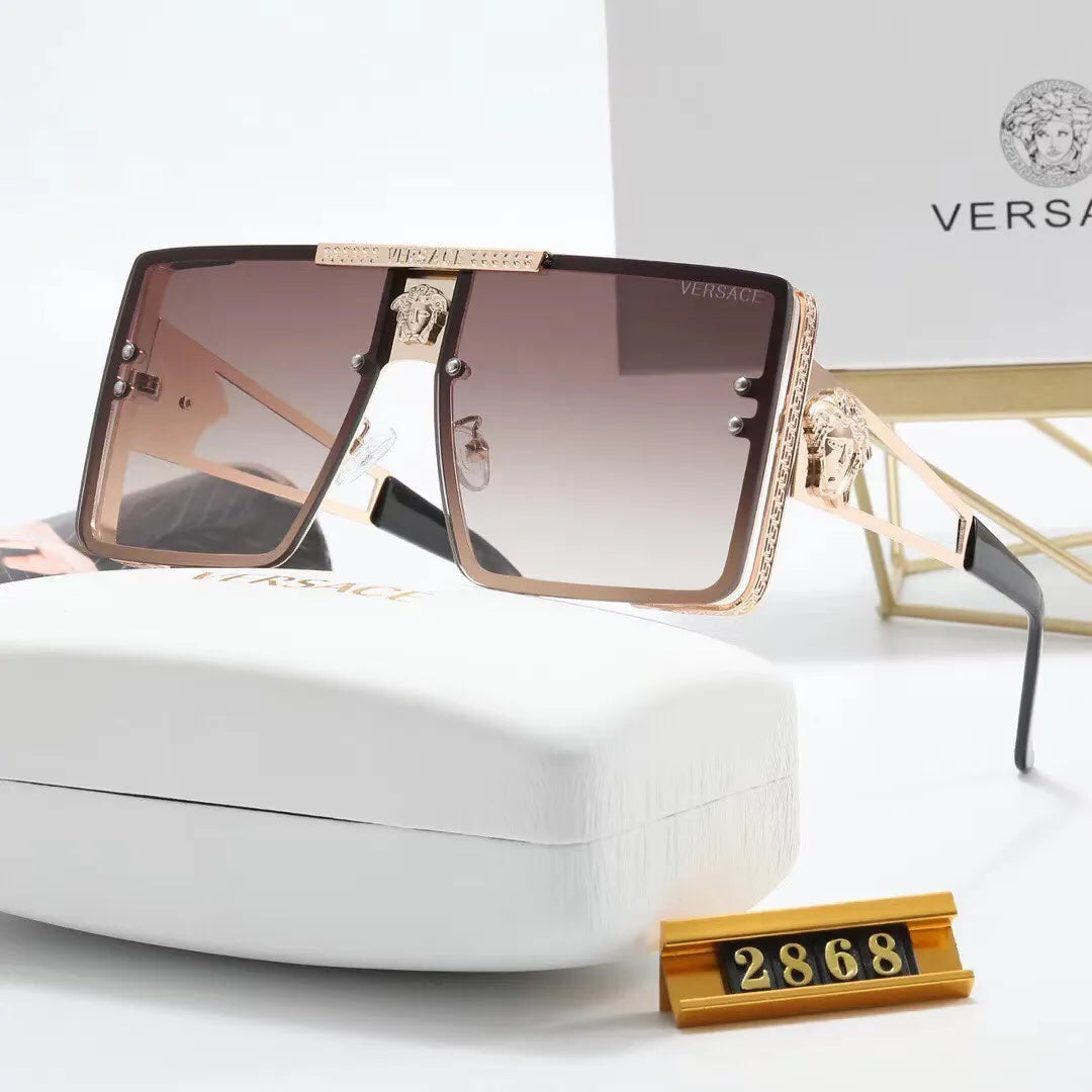 Nouvelles lunettes de soleil carrées HD surdimensionnées en métal tendance 2026