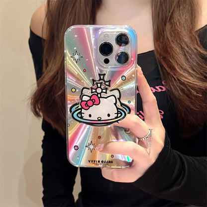 Bonita funda tipo atril de dibujos animados de láser