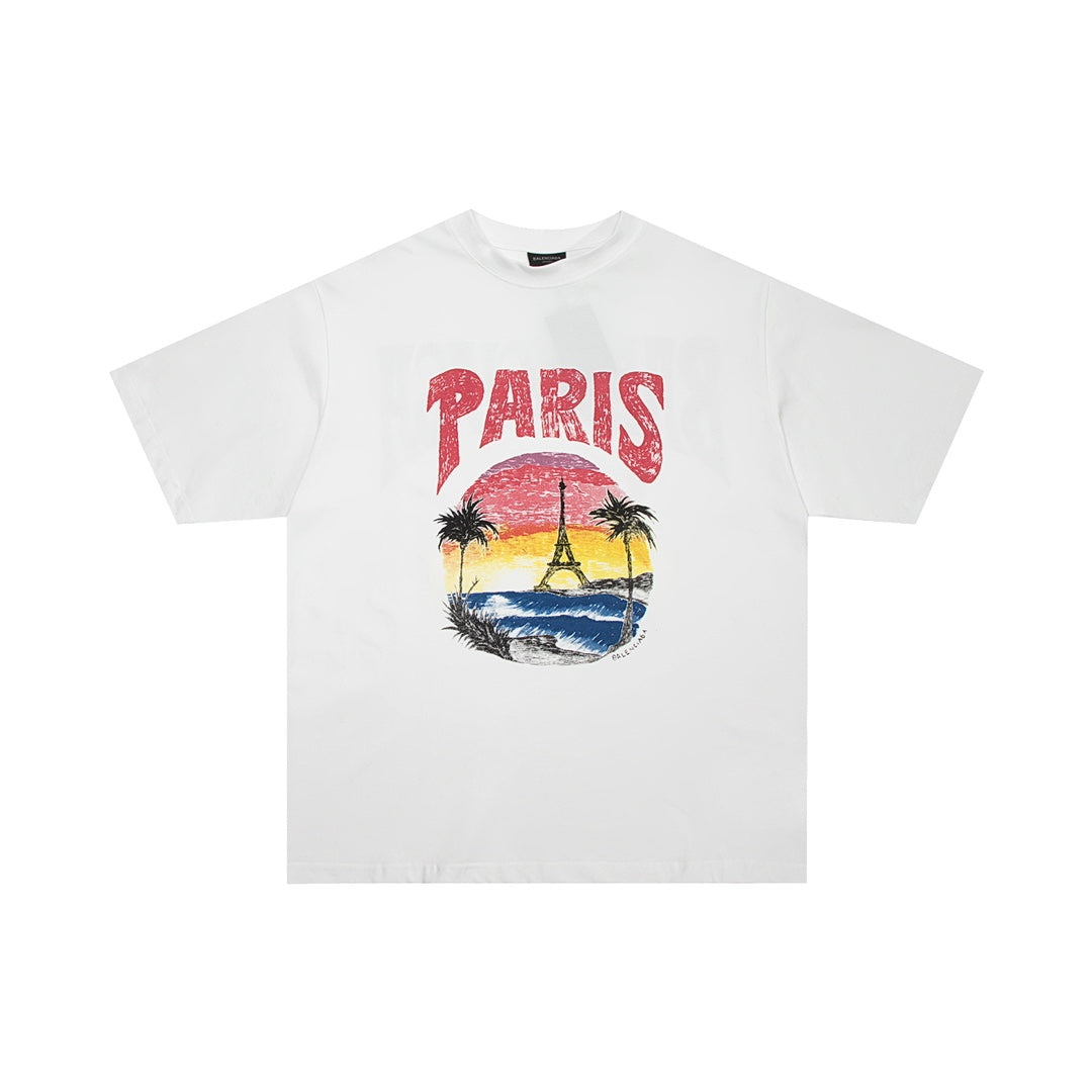 T-shirt en coton extensible avec imprimé graphique (préféré pour l'été)