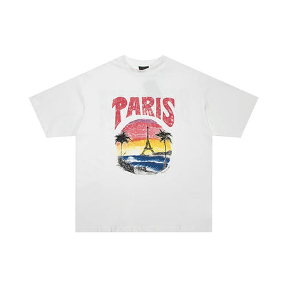 T-shirt en coton extensible avec imprimé graphique (préféré pour l'été)