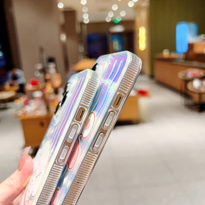 Funda de dibujos animados con patrón de ondas láser