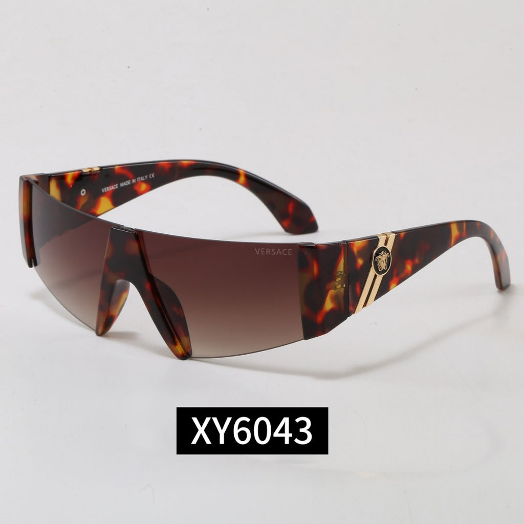 Rimless Shield Sunglasses 7 Style Options Vintage Medallion Design Y2K Fashion Luxury Look XY6043