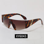 Rimless Shield Sunglasses 7 Style Options Vintage Medallion Design Y2K Fashion Luxury Look XY6043