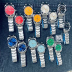 Men’s Stainless Steel Automatic Mechanical Watch – Colorful Dial Collection, Classic Luxury Style