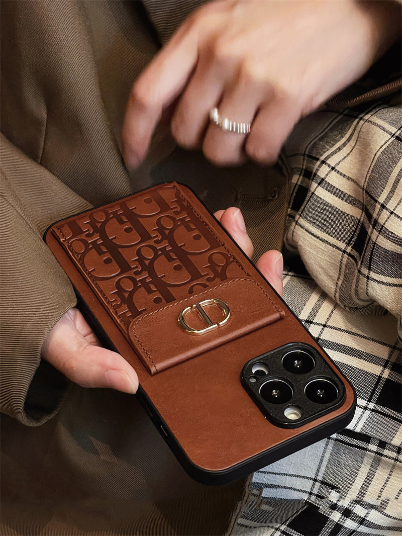 Étui porte-monnaie en cuir de luxe