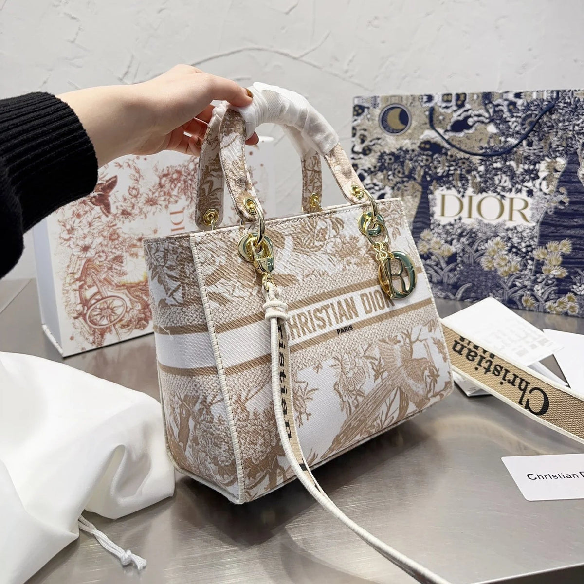 Lady D-Lite Embroidered Bag