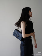 Classic Black Quilted Leather Bag | Black & Gold 🖤