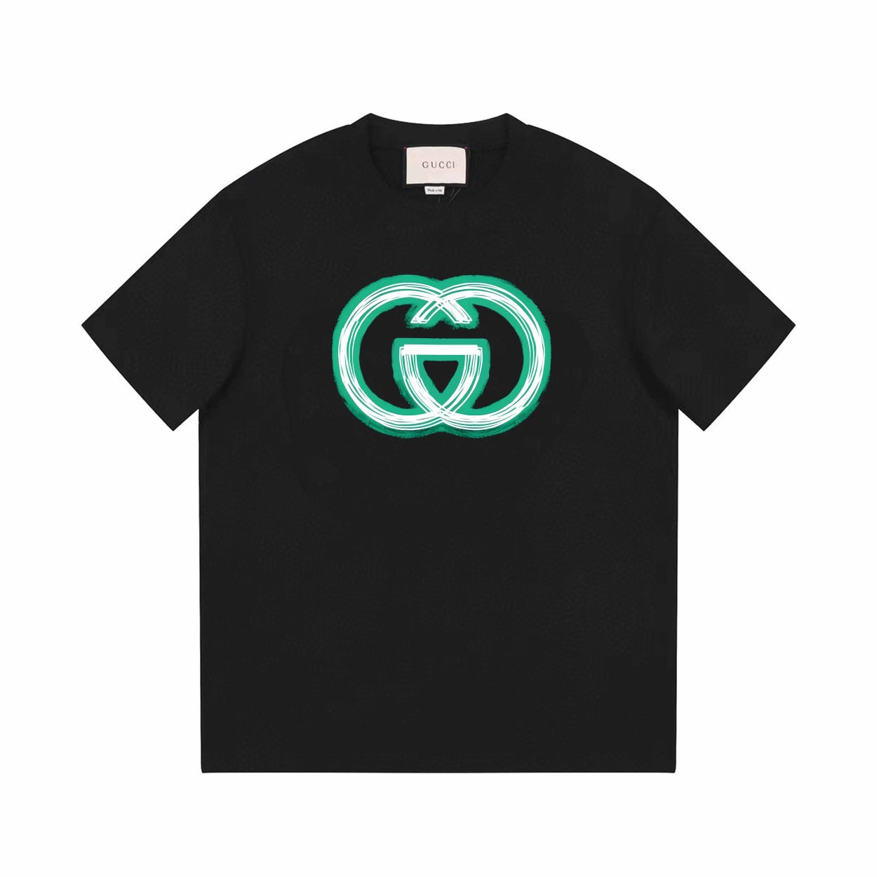 T-shirt classique vert imprimé (préférable pour l'été)