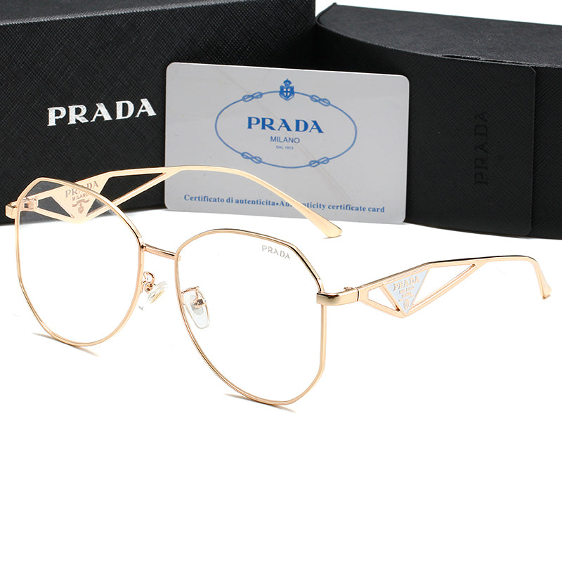 Lunettes de soleil métalliques unisexe avec logo triangulaire