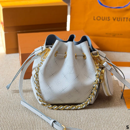 Sac seau creux gaufré avec cordon de serrage