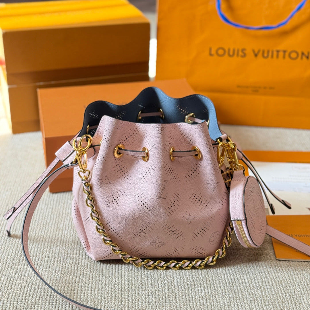 Sac seau creux gaufré avec cordon de serrage