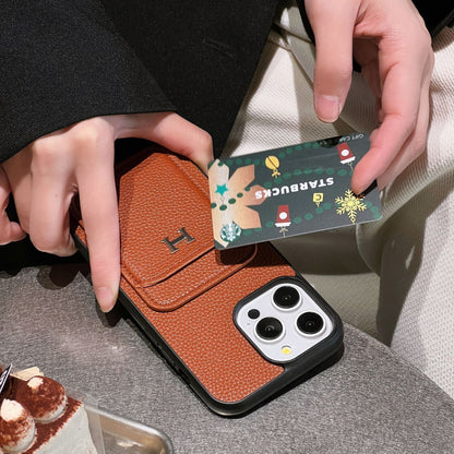 Estuche monedero con patrón de lichi