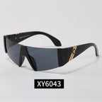 Rimless Shield Sunglasses 7 Style Options Vintage Medallion Design Y2K Fashion Luxury Look XY6043