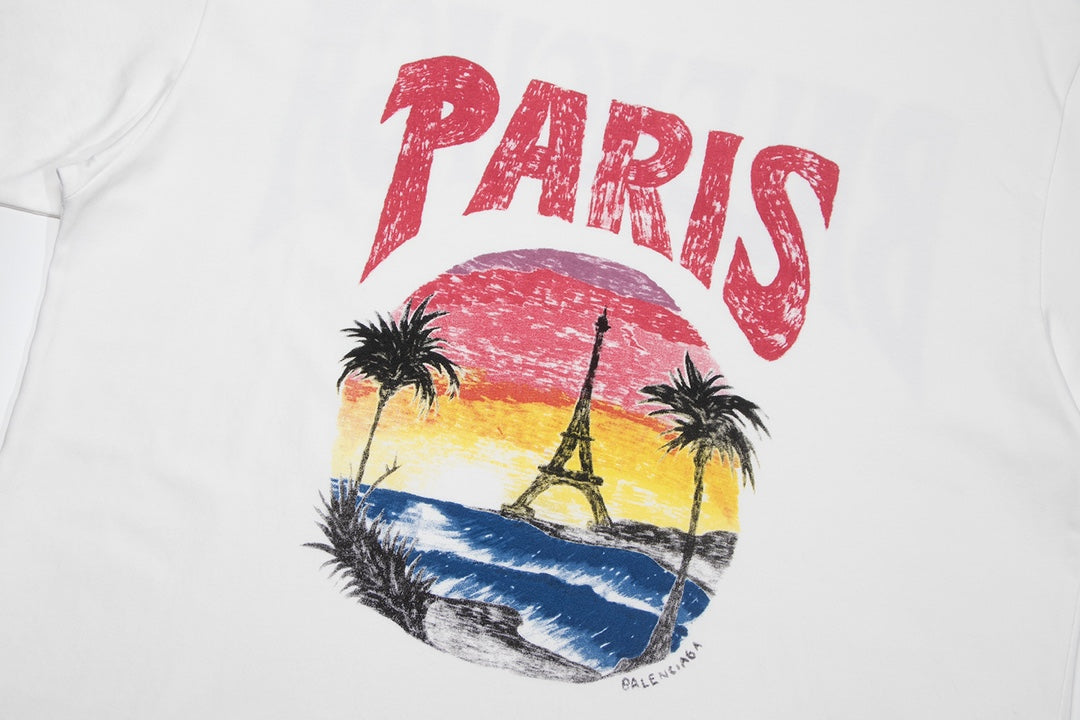 T-shirt en coton extensible avec imprimé graphique (préféré pour l'été)