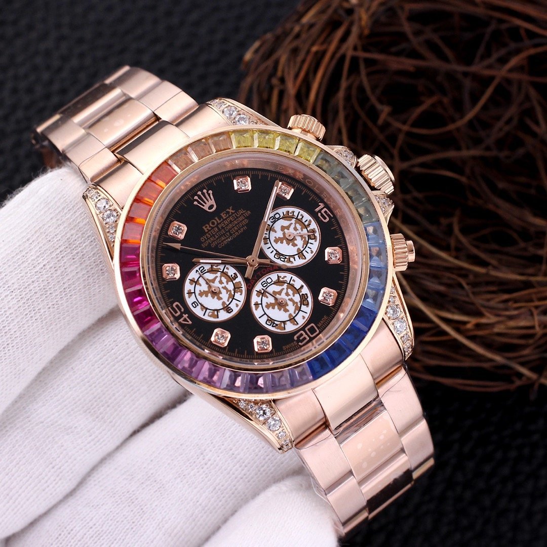 Premium Stainless Steel Mechanical Chronograph Watch 7 Color Options Classic Sport Luxury Style