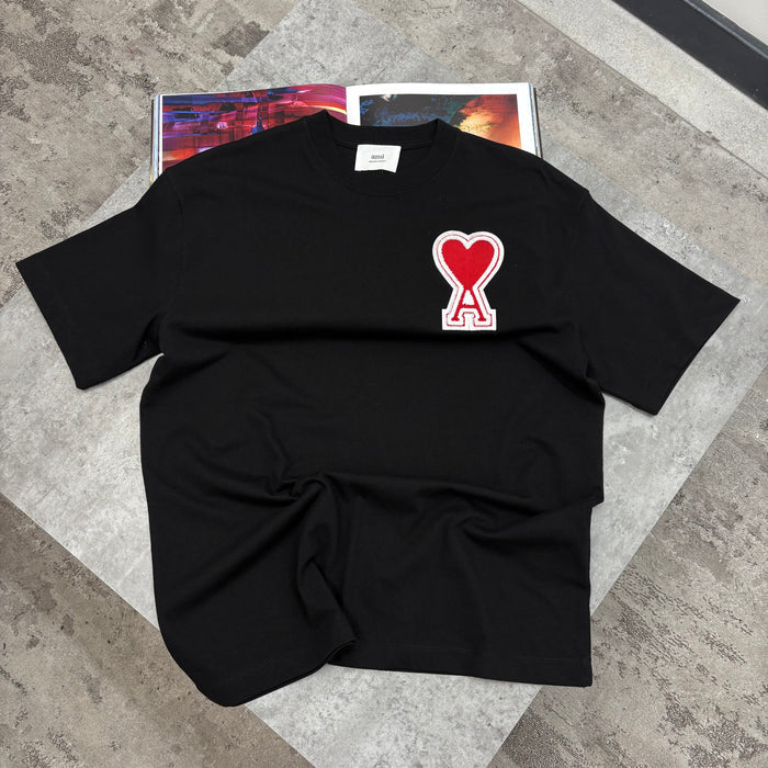 T-shirt uni à manches courtes Love