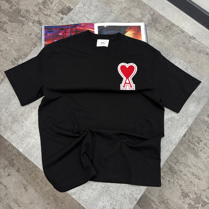 T-shirt uni à manches courtes Love
