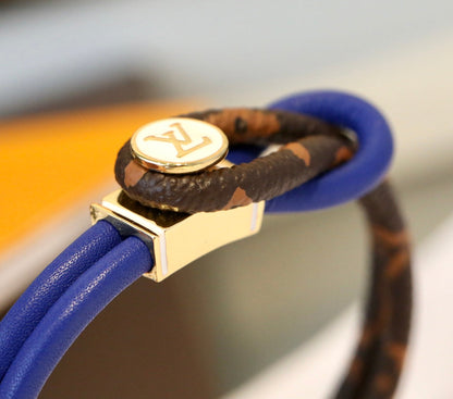 Double twisted leather bracelet